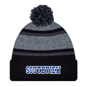 SPS - AJM Acrylic Pom Pom Cuff Toque (Southview Embroidered)